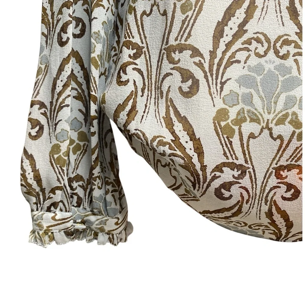 Tory Burch Robin egg blue silk blouse